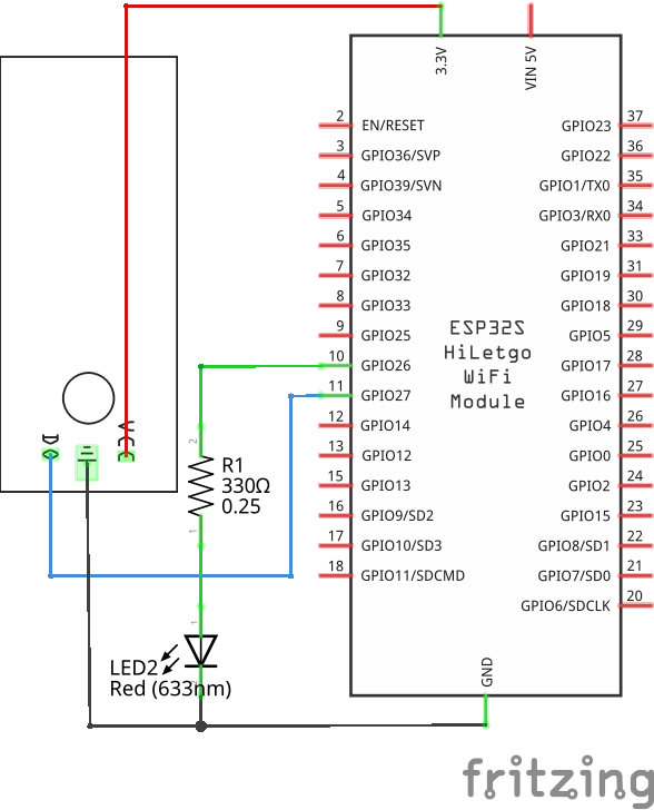 Schematics for a binary sensor