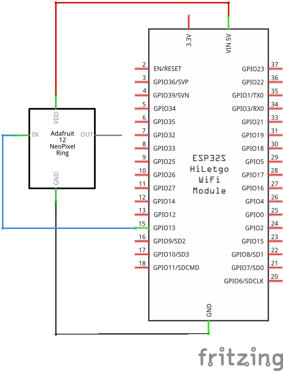 Schematics for a Neopixel LED strip