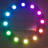 A picture of a neopixel ring.